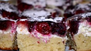 ВКУСНЫЙ ТВОРОЖНО - ВИШНЕВЫЙ ПИРОГ вкуснейшая выпечка.mp4