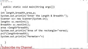 Java program to print area of a rectangle|| Sctevt java programming|| Java for diploma||(Expt-4)