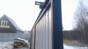 Откатные ворота зимой 2