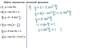 Множество значений тригонометрических функций