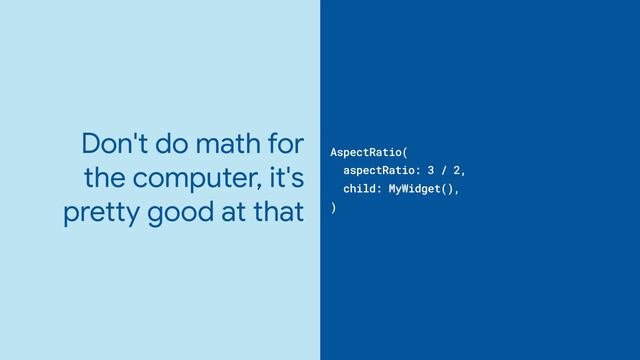 AspectRatio (Flutter Widget of the Week)