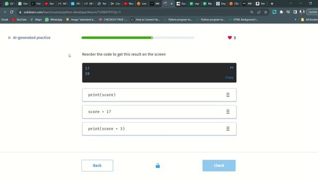 12 AI generated practice | Python Developer | Sololearn
