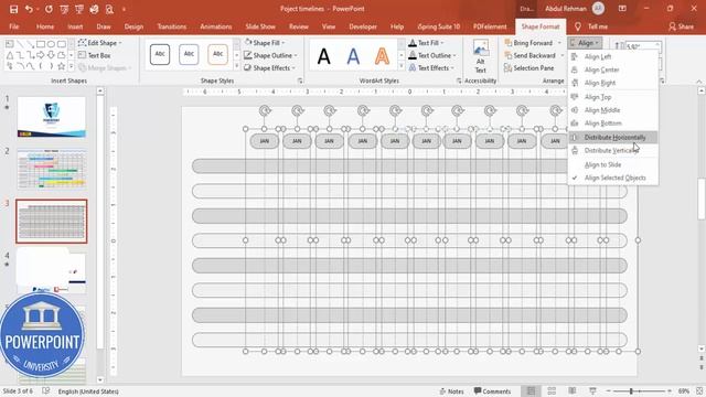 Easy to Use Project Timeline Slide in PowerPoint. Tutorial No.901
