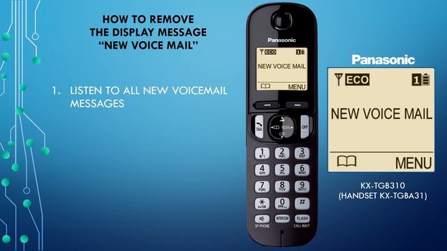 Panasonic - Telephones - Function - How to turn off the Voicemail message indicator.