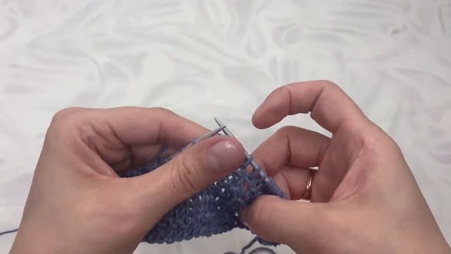 Ажурный волнистый узор спицами смотреть онлайн