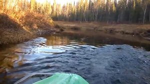 Водомет Карась в работе - полная скорость против течения