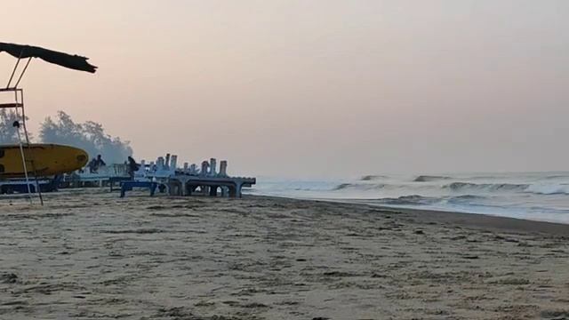 22.12.2022.  Утро.  Арамболь. Релакс. Morning. Arambol. Goa. Relax waves ocean.