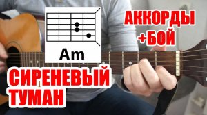 СИРЕНЕВЫЙ ТУМАН (АККОРДЫ И БОЙ) (ПРОСТАЯ ПЕСНЯ НА ГИТАРЕ ДЛЯ НОВИЧКА) ВЛАДИМИР МАРКИН