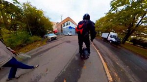 Осенняя катка по городу на моно колесе Gotway Nikola 100v