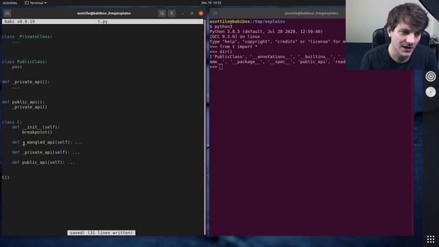 python: naming and underscores (beginner - intermediate) anthony explains #178