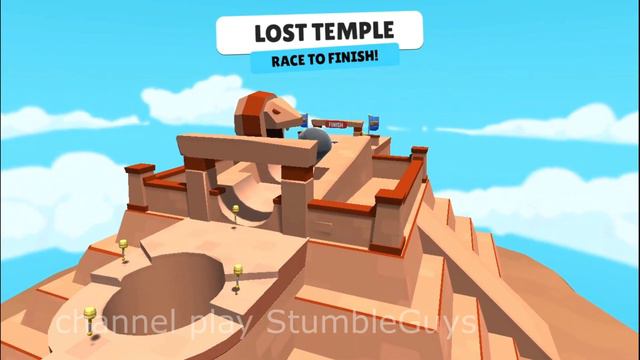 114 Stumble Guys  🏃🏃🏃 Wow. PUPPET on the map LOST TEMPLE/ Funny moments. Gameplay