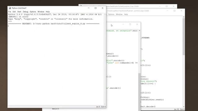 python hack #6 reverse shell espionage cmd programme recursif