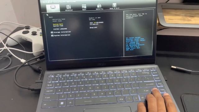 MSI Click bios hidden Advance settings / MSI Modern 14