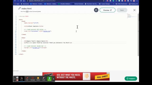 How to create a FREE website through W3Schools