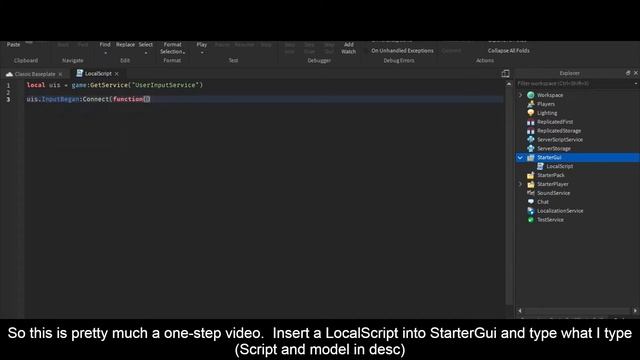 How to Check if a Player Presses a KEY - Roblox Studio