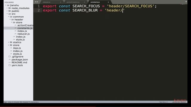 React 16.x教程 之 项目实战（Header组件开发）｜7.8 actionCreators与constants的拆分 —— React系列课程从零基础到项目开发实战 смотреть онлайн