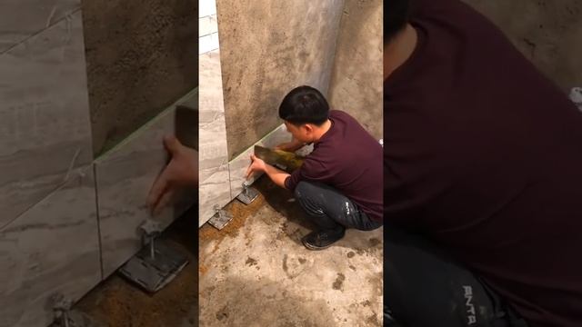 How to Prepare Tiles Wall , Handsome man prepares bricks & Fast Beauty ep 40