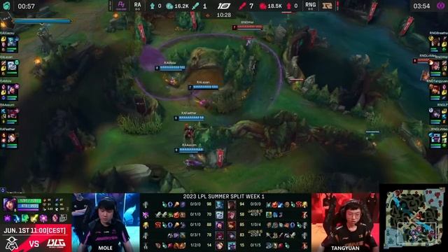 RNG vs RA - Game 2 | Week 1 Day 3 LPL Summer 2023 | Royal Never Give Up vs Rare Atom G2 смотреть онлайн