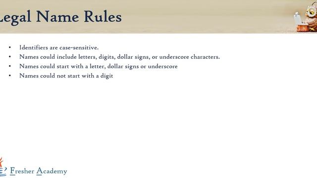 55 Java Identifiers смотреть онлайн