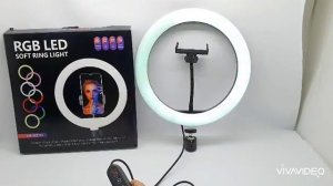 Soft Ring Light RGB LED MJ26 ( 26 Cm / 10 Inch ) Lampu selfie Studio Photo