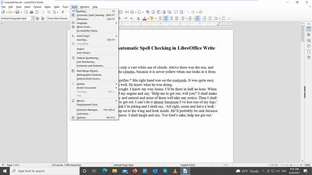 How to Enable Automatic Spell Checking in LibreOffice Writer смотреть онлайн