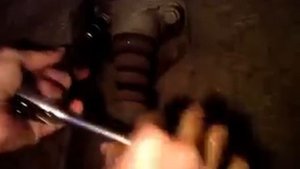 Задний амортизатор Шкода Октавия Тур А4, демонтаж