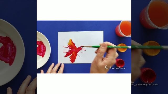 Нетрадиционные способы рисования. Раздувание краски. Часть 2.
