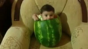 Съел арбуз изнутри ;-)