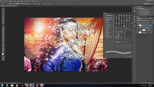 How to use spray paint brush Tool for manipulation in Photoshop смотреть онлайн