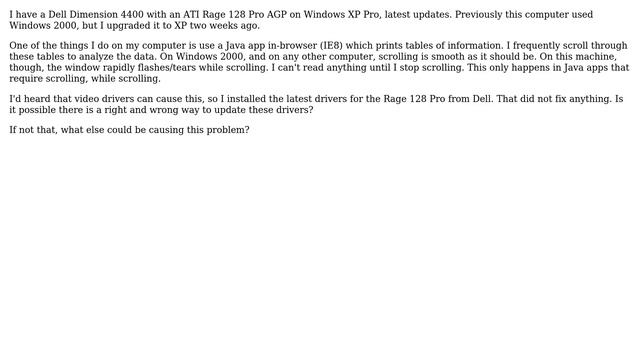 Java Apps in browser flash/tear when scrolling - why is that? смотреть онлайн