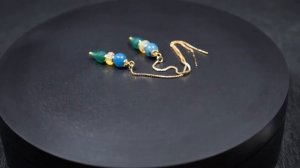 Серьги протяжки из натуральных камней