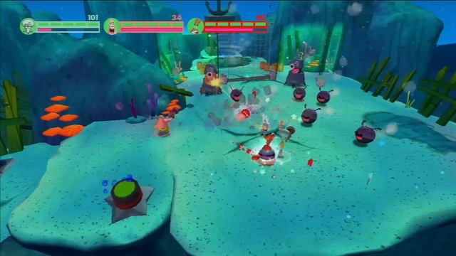 SpongeBob: Plankton's Robotic Revenge: 3 PLAYER Walkthrough [Part 2] смотреть онлайн
