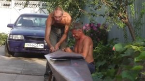 Самодельный руль от каяка на байдарке! (Установка.Часть4)