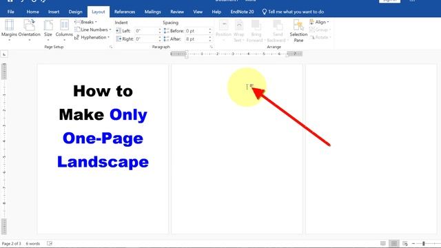 How to make ( Only One Page Landscape ) in Word - Microsoft смотреть онлайн