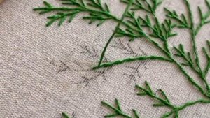 Вышивка гладью. Стебельчатый стежок