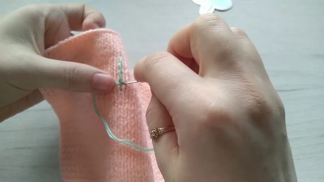Вышивка Рококо на трикотаже. Шов "НАЗАД ИГОЛКОЙ" .