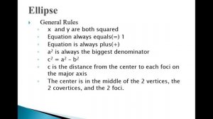 Notes Conics Ellipse Day 1