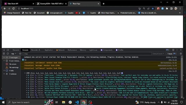 ReactJS Course -Fetch API Integration with React
