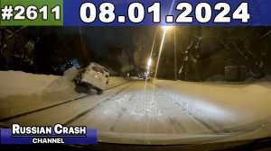 ДТП. Подборка на видеорегистратор за 08.01.2024 Январь 2024