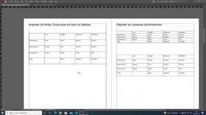 Indesign Les tableaux Part 2 importer Excel