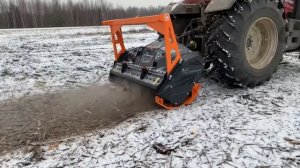 Мощный мульчерный комплекс.  Valtra T234. TMC Cancela TFK-200. 325 мм измельчение. Расчистка ЛЭП