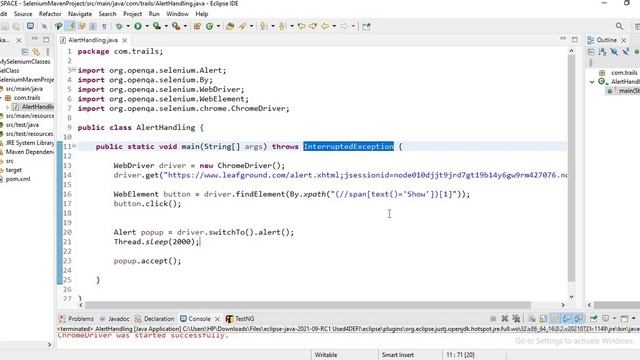 How to handle alerts & popups in Selenium 4? Alert handling in Selenium - 33 #seleniumwebdriver