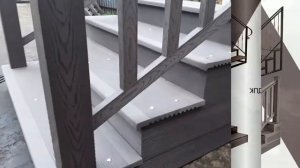 Уличная лестница полностью из ДПК с перилами из ДПК