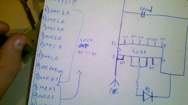 Rilevatore d'onde elettromagnetiche con cd4011. смотреть онлайн