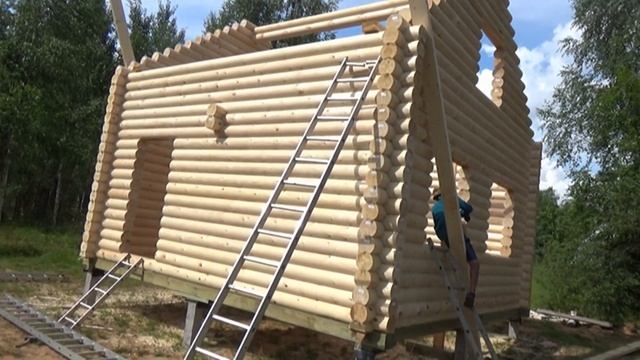 Сруб дома 6.0х6.0м. полтора этажа из бревна "Осельки". Цена в СПб 187.065 руб смотреть онлайн