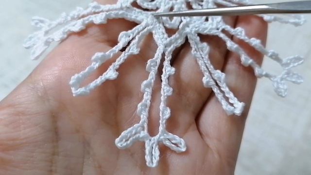 Снежинка крючком /Вязание крючком /новогоднее украшение/