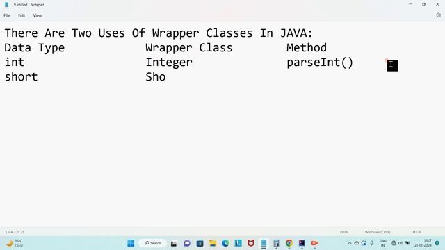 Wrapper Classes In JAVA Language