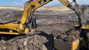 Caterpillar 390D Excavator Loading Mercedes & MAN Trucks With Two Passes - Interkat SA