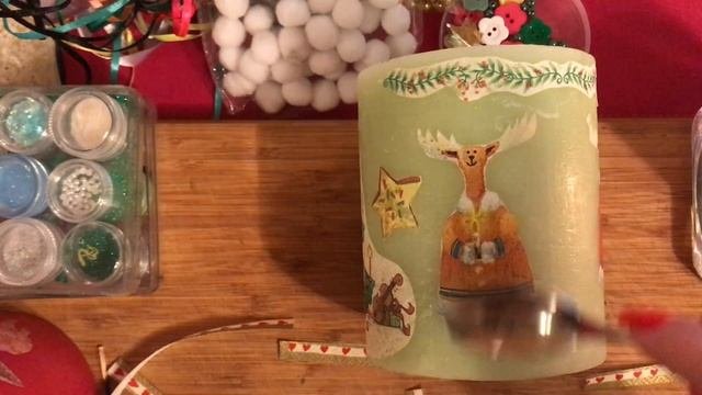 Готовимся к Новому году ?Подарки своими руками/Украшаем свечи