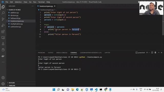 6 Python Conditional statement | if else | Nested if | Relational operator | Example programs